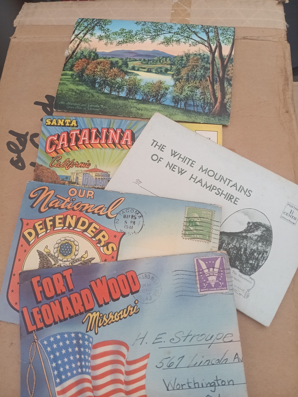 Vintage Travel Postcard Bundle - Multicolor Retro Covers
